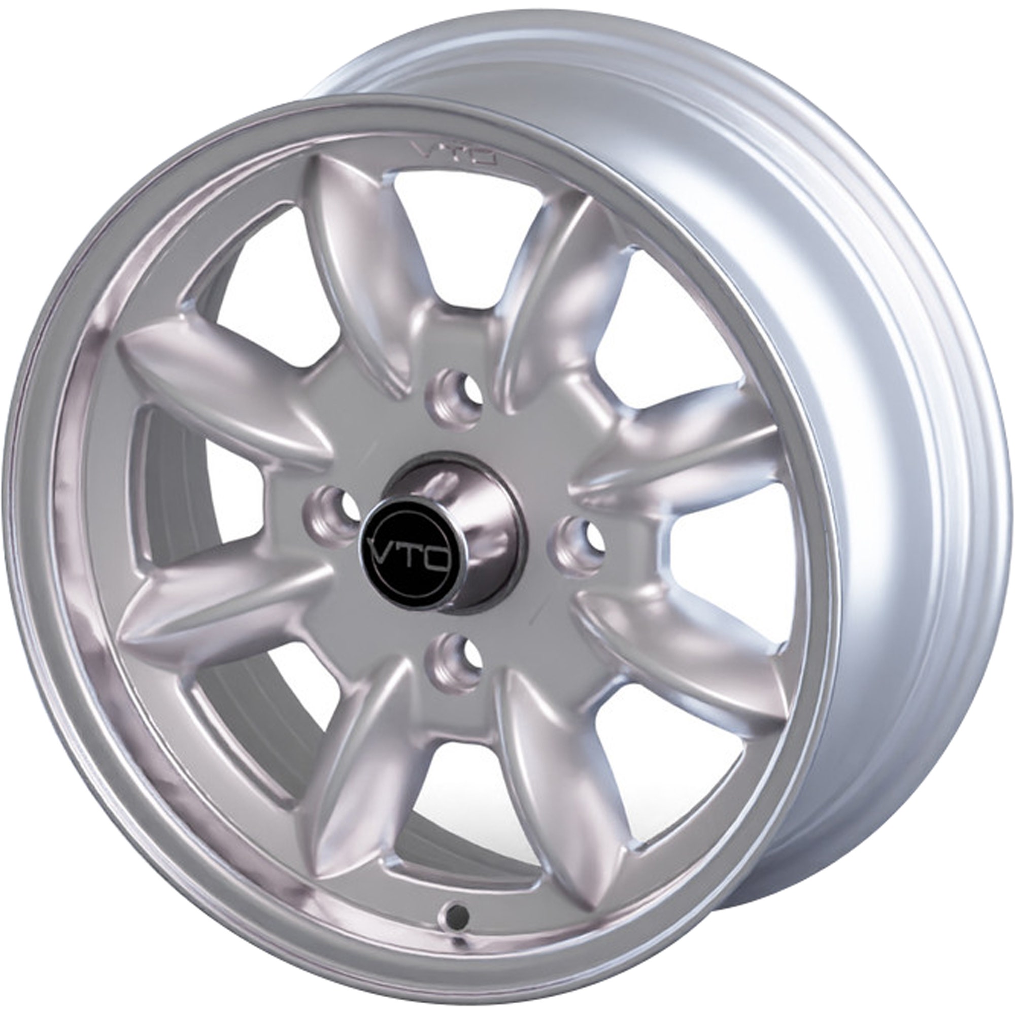 Classic 8 by VTO Wheels , 14 X 5.5, Silver | Moss Motors