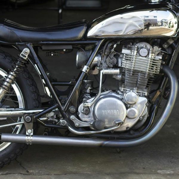ヤマハ SR400/500 オールドスタイル手曲げマフラー クローム モーター