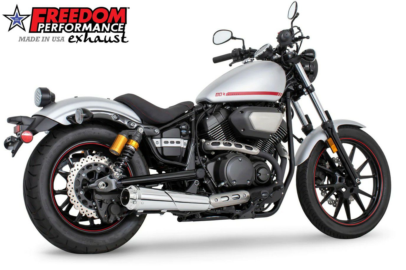 ヤマハ ボルト スリップオンマフラー クローム アメリカンアウトロー