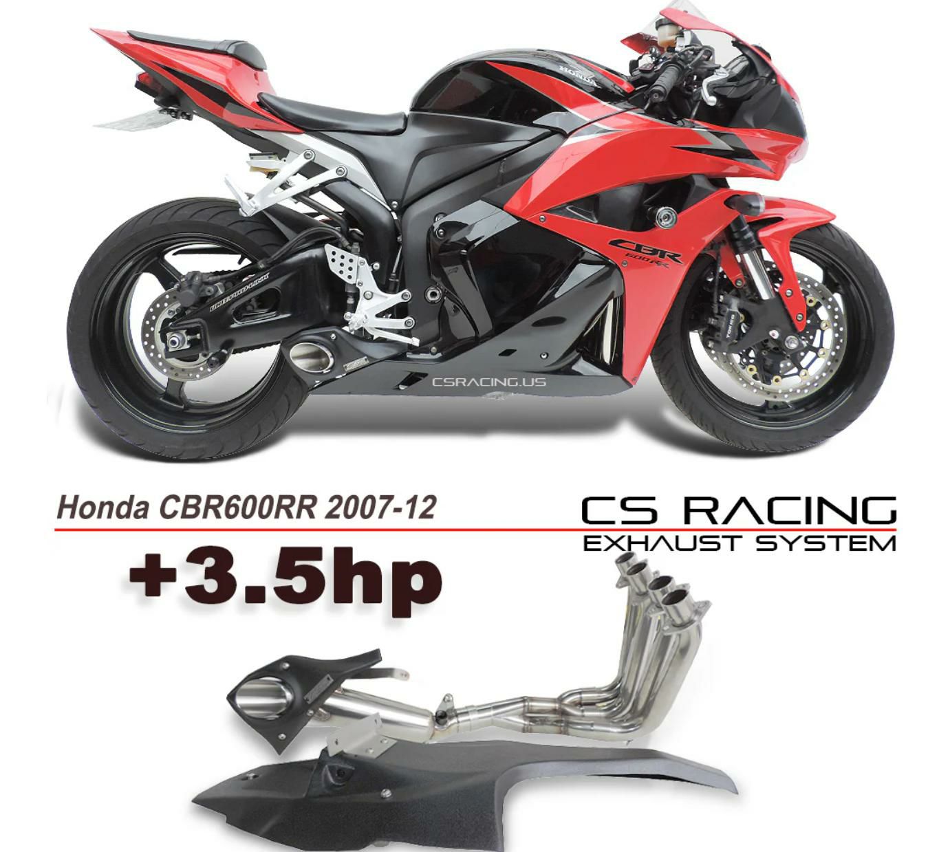 ホンダ CBR600RR 07～12 フルエキゾーストマフラー CS レーシング