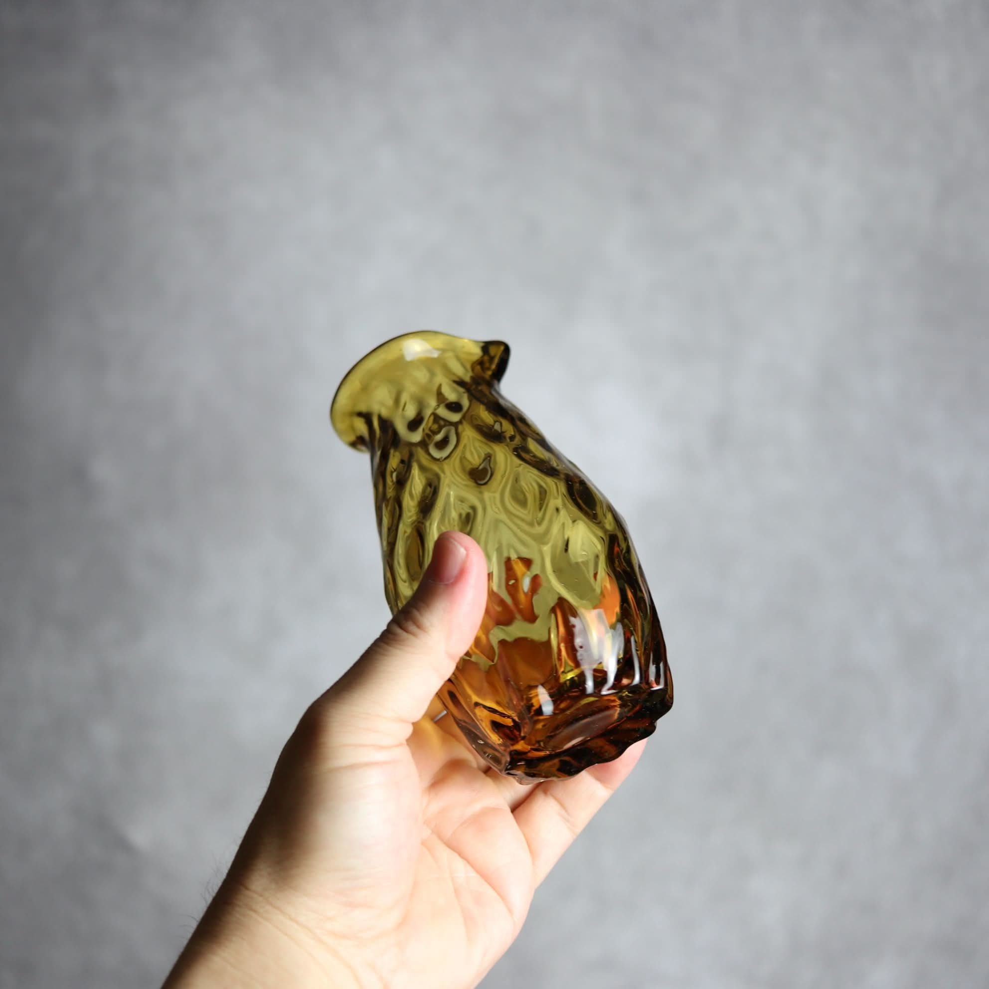 みなも徳利 ブラウン 琉球ガラス ガラス工房清天｜ガラス工房 清天