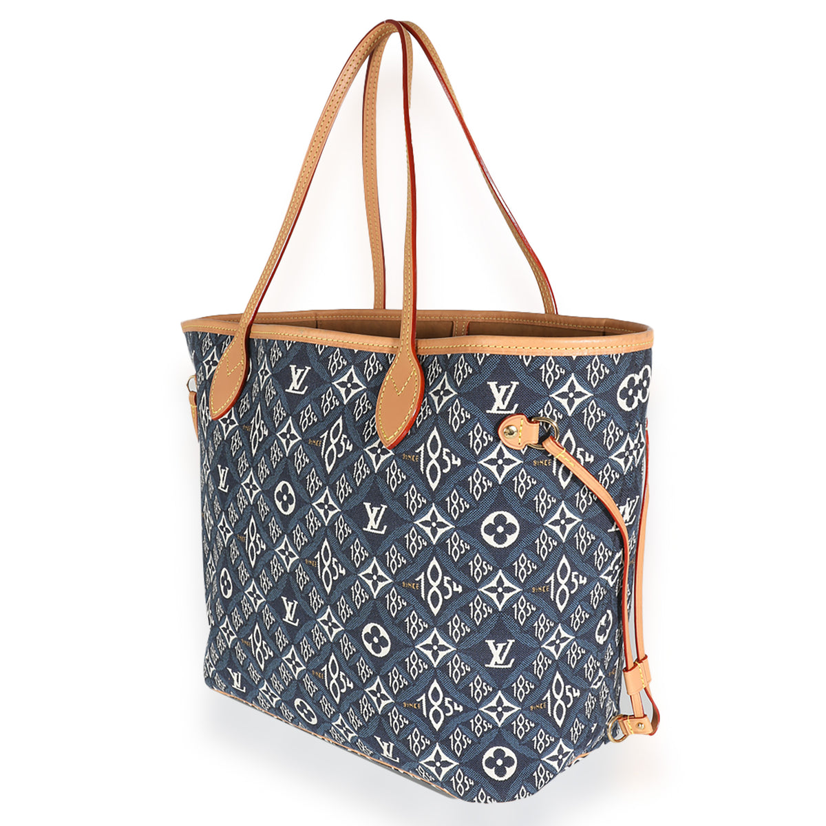Louis Vuitton Blue Jacquard Since 1854 Neverfull MM | myGemma