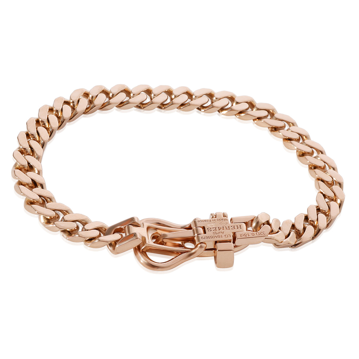 Hermès Boucle Sellier Bracelet Diamond Bracelet in 18k Rose Gold