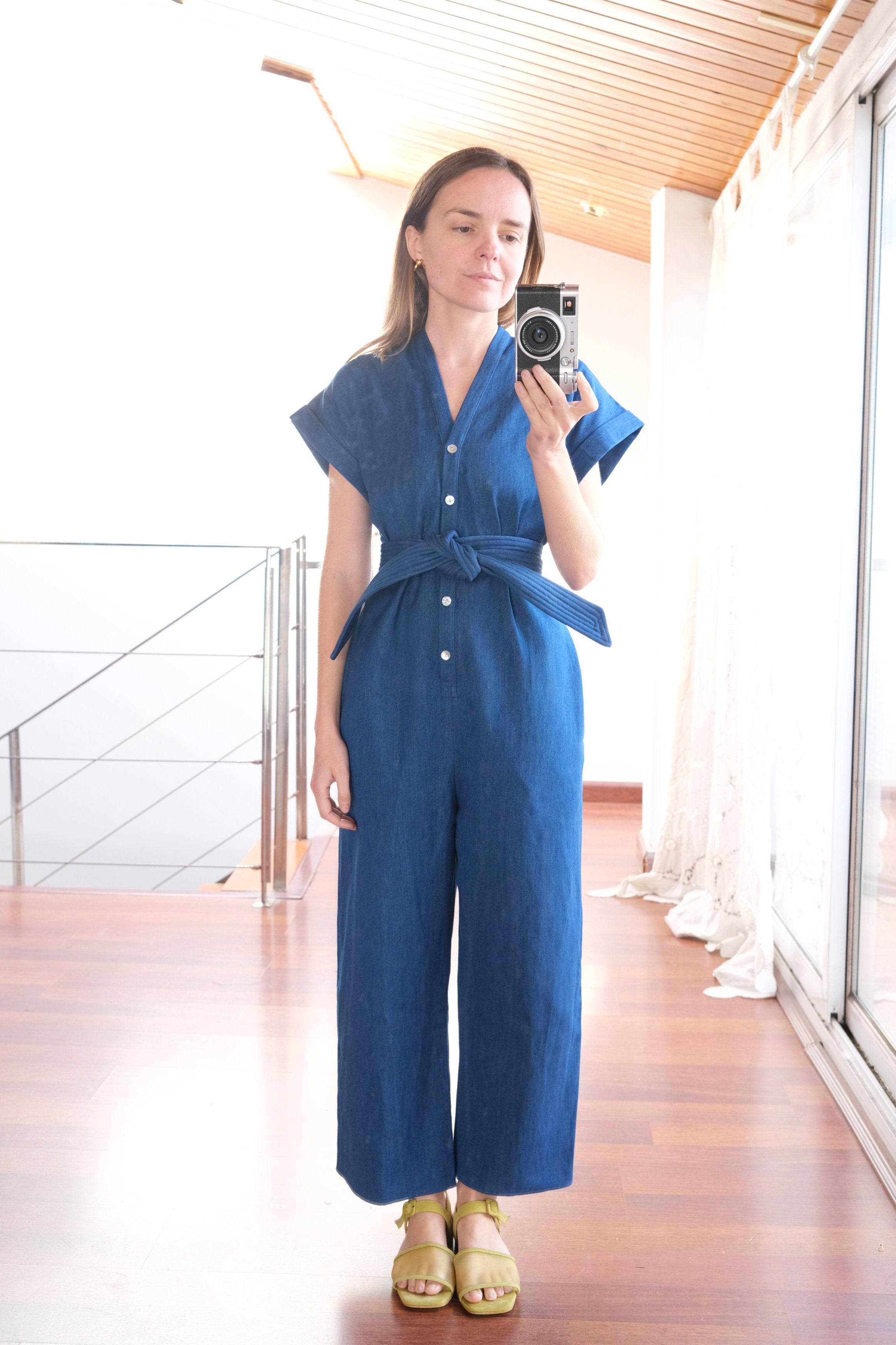 Aiko Jumpsuit - Indigo Cotton/Linen Denim – Myrtle
