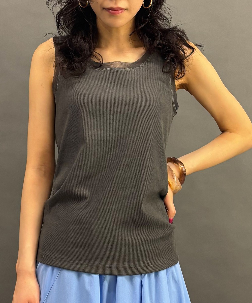 チュール付きタンクトップ｜キャミソール/タンクトップ｜ニコル公式