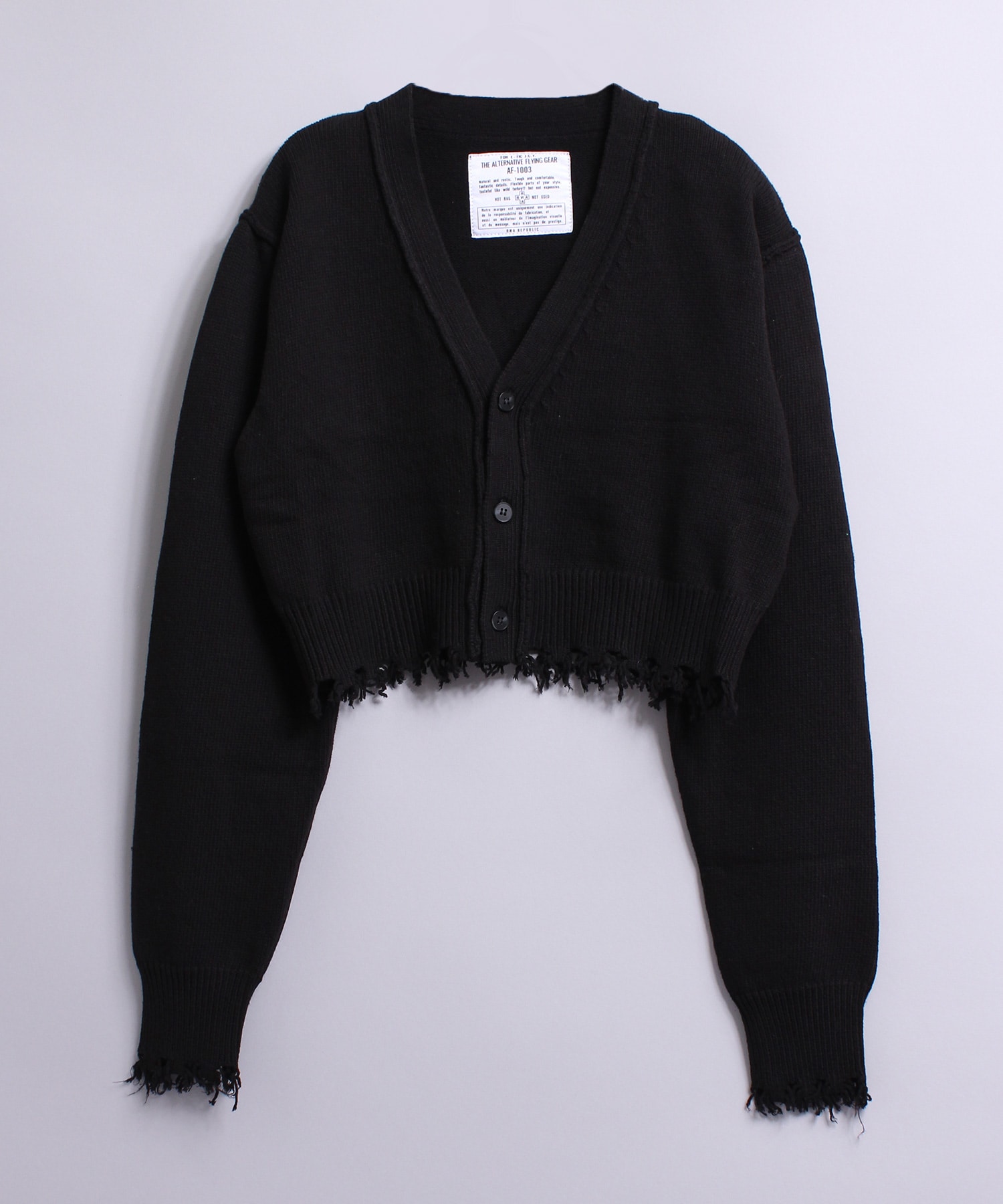 K2623 クロップドダメージカーディガン(M ホワイト): トップス - RNA