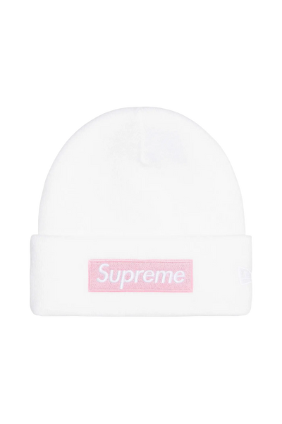 Supreme New Era Box Logo Beanie White (FW25) – Newcop