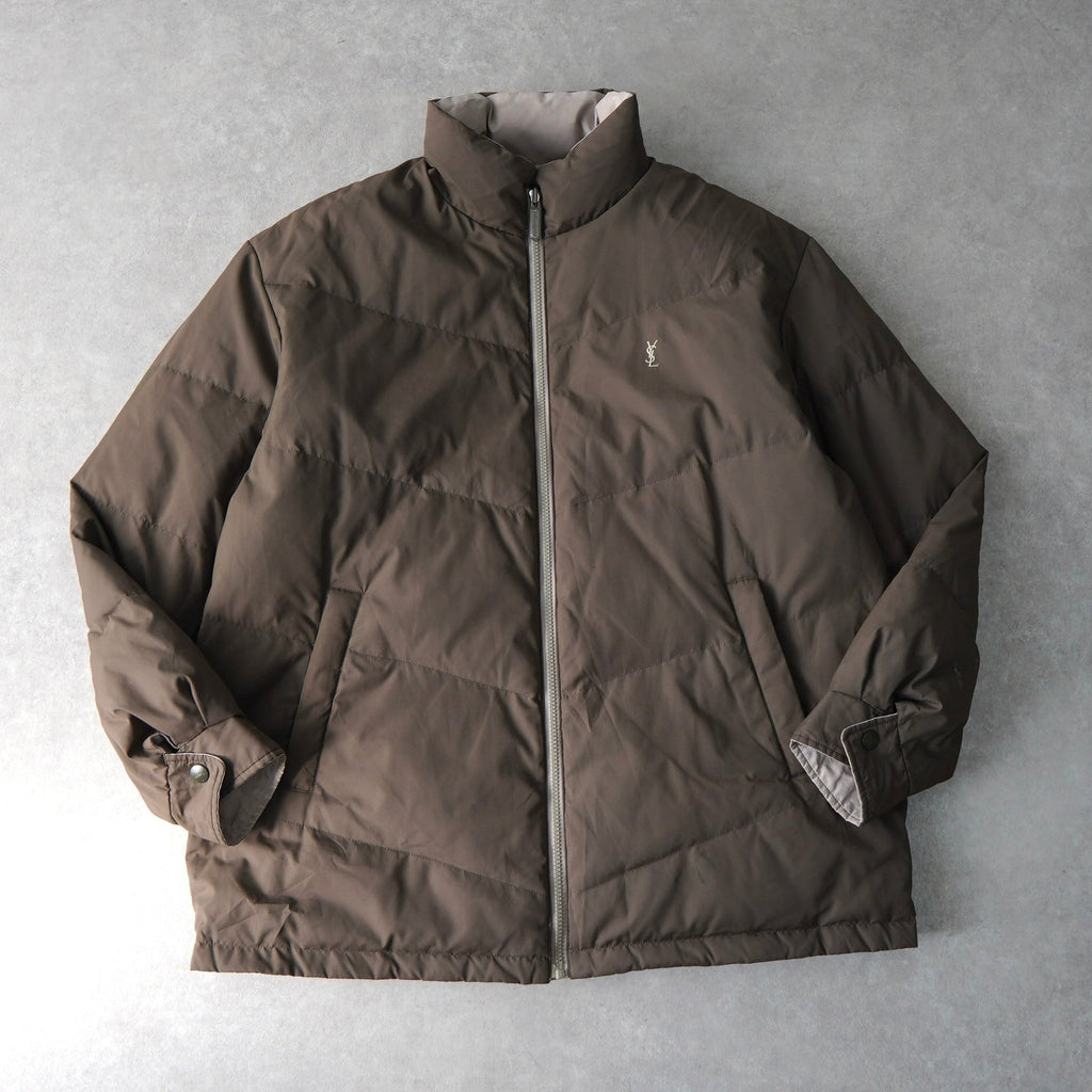 イブ サンローラン ヴィンテージ リバーシブル YSLロゴ 中綿ジャケット