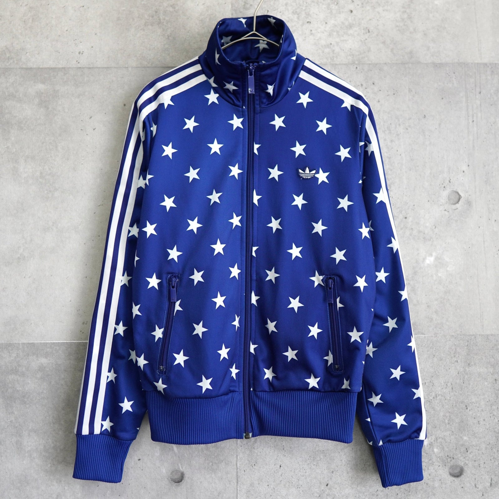 アディダス トラックジャケット スター 星柄 ブルー S〜M相当