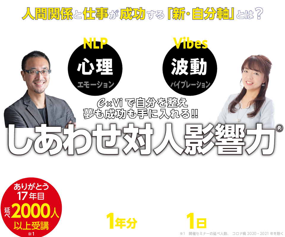 NLP速習セミナー「しあわせ対人影響力」