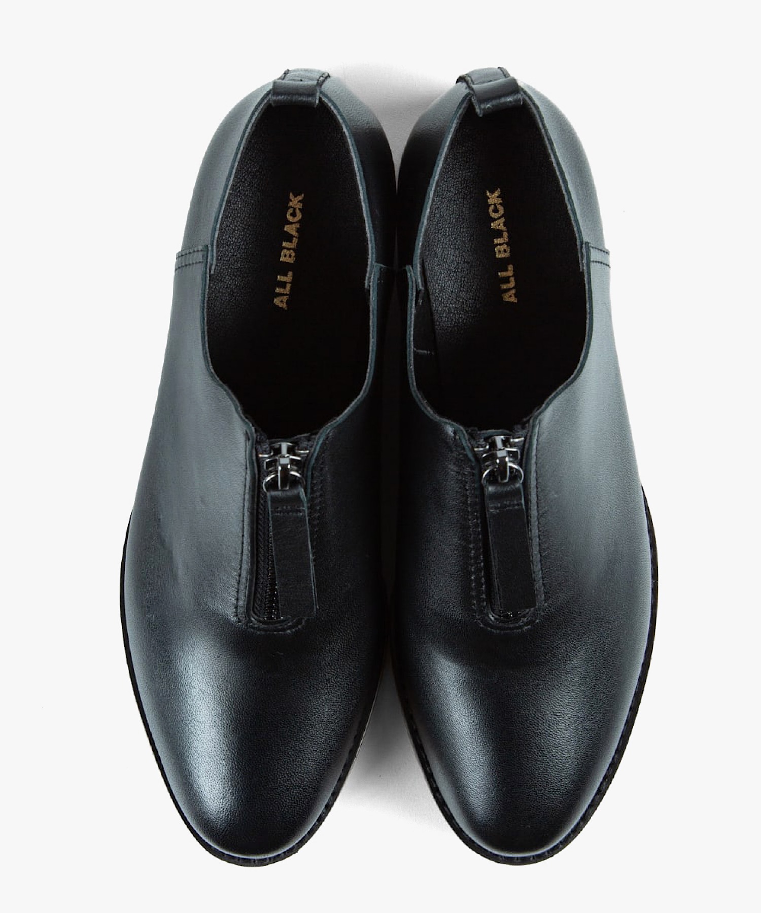 本革/2.5cmヒール】センタージップシューズ ALL BLACK│Jeffrey