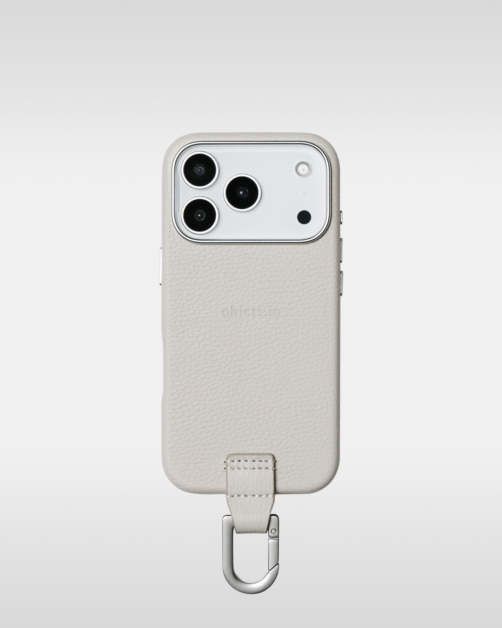 カラビナ付 iPhoneケース - マシュマロ - iPhone 17/16/15対応 – objcts.io