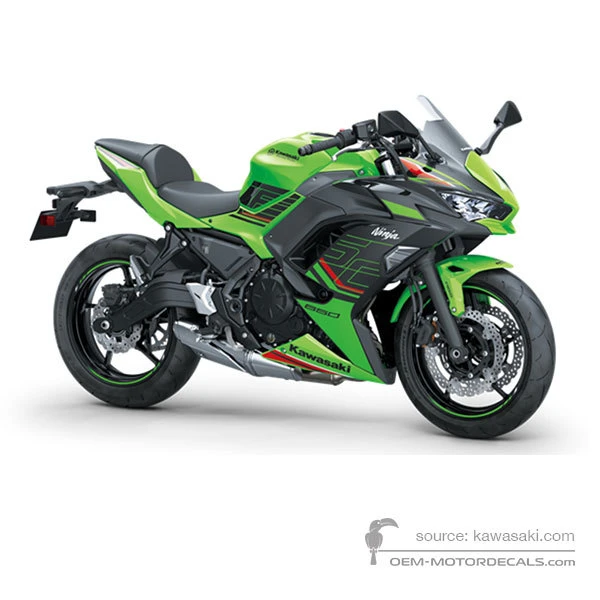 OEM Decals Kawasaki NINJA 650 2023 - Green Black • Original Stickers