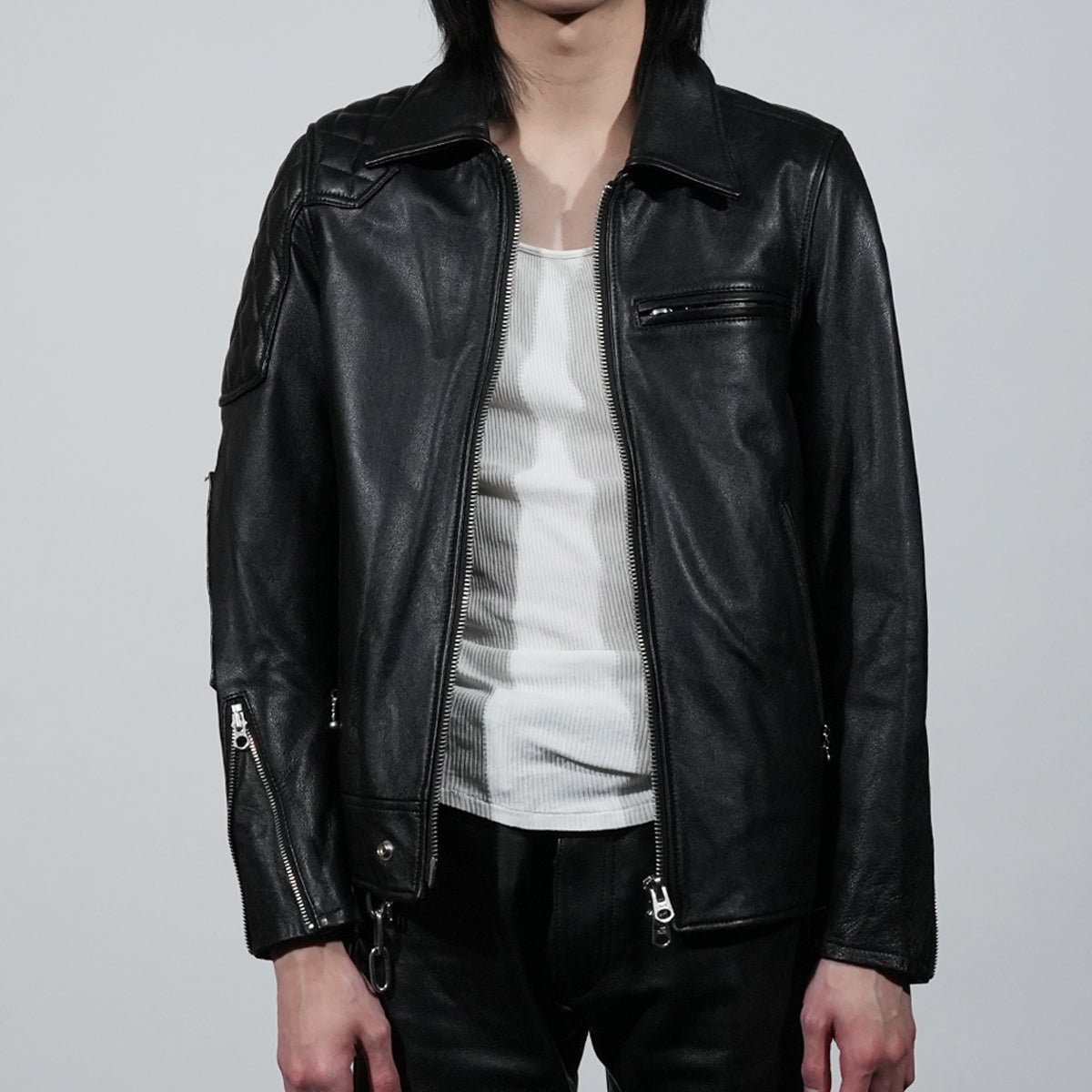 JAMHOMEMADE 左右非対称のライダースジャケット | ジャムホームメイド