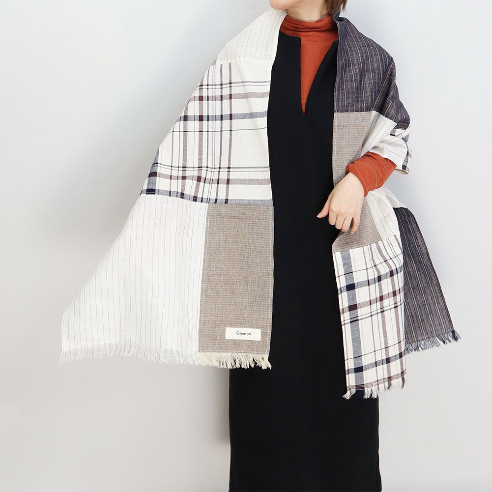 Giemon 久留米絣 ショール ストール GB-013【2024ss】 – 久留米絣の儀