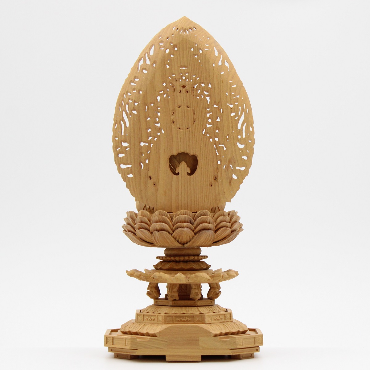 仏像 真言宗 大日如来 楠製 雲流飛天光背 八角台座 | 仏壇大はし 奈良