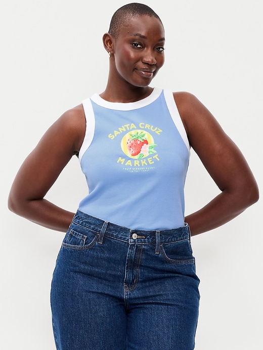 Graphic Snug Crop Tank Top | Old Navy