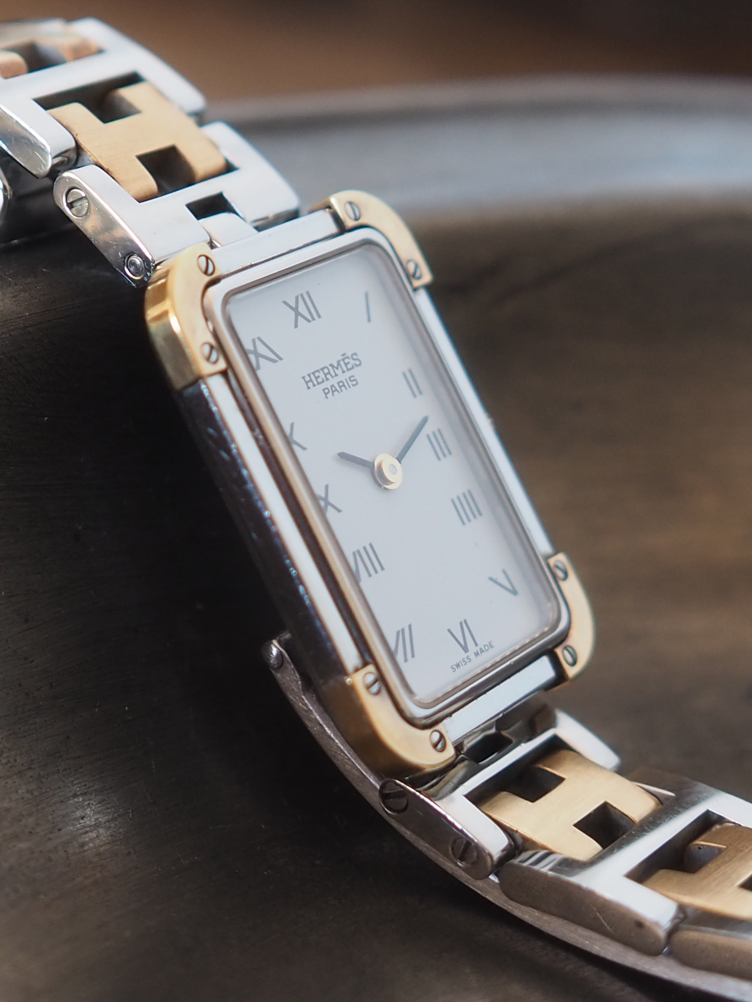 HERMES エルメス クロアジュール ウォッチ 腕時計 レザー メタル