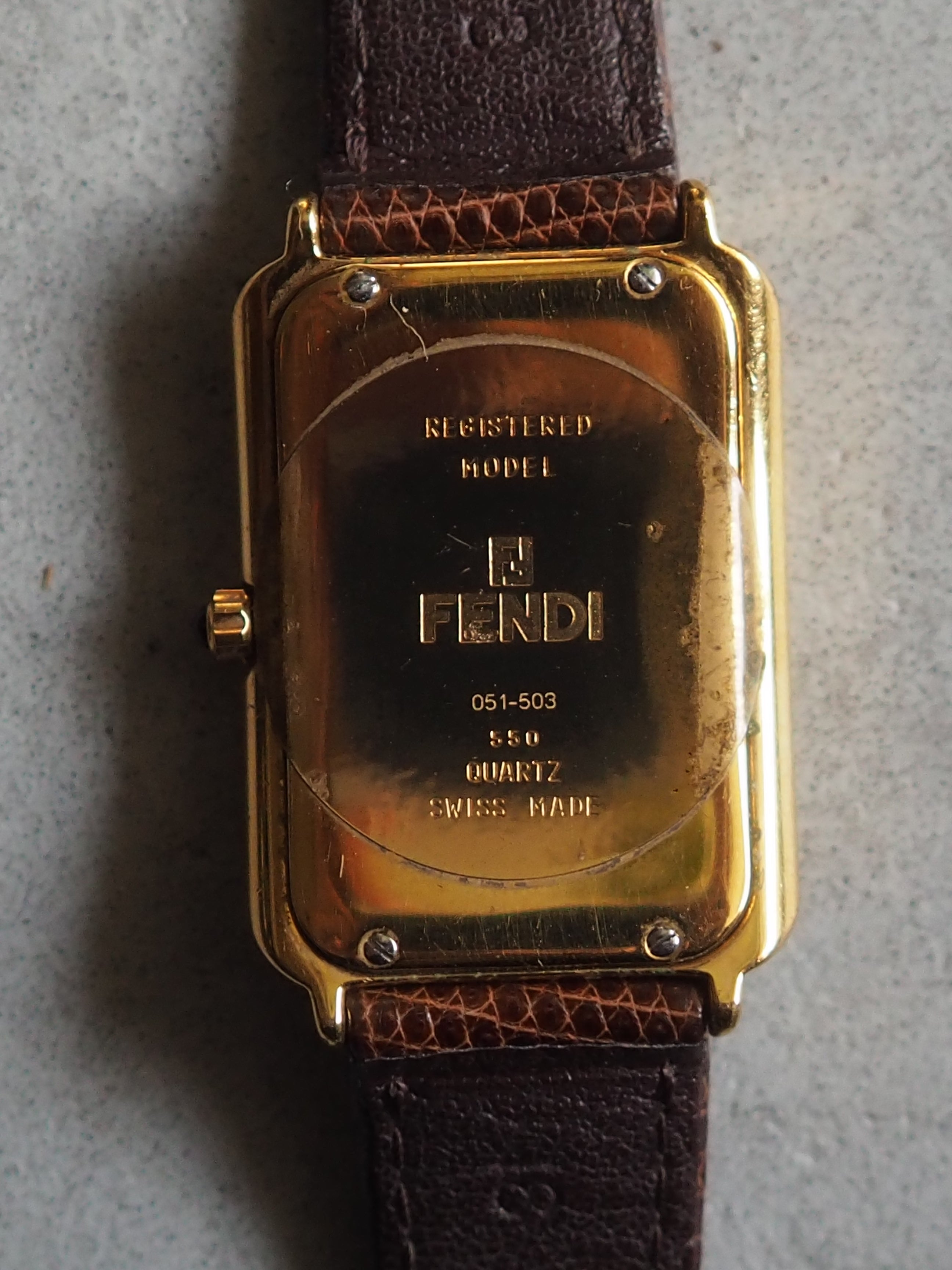 FENDI ヴィンテージ ファンディ スクエア ズッカ ウォッチ 腕時計 ユニ