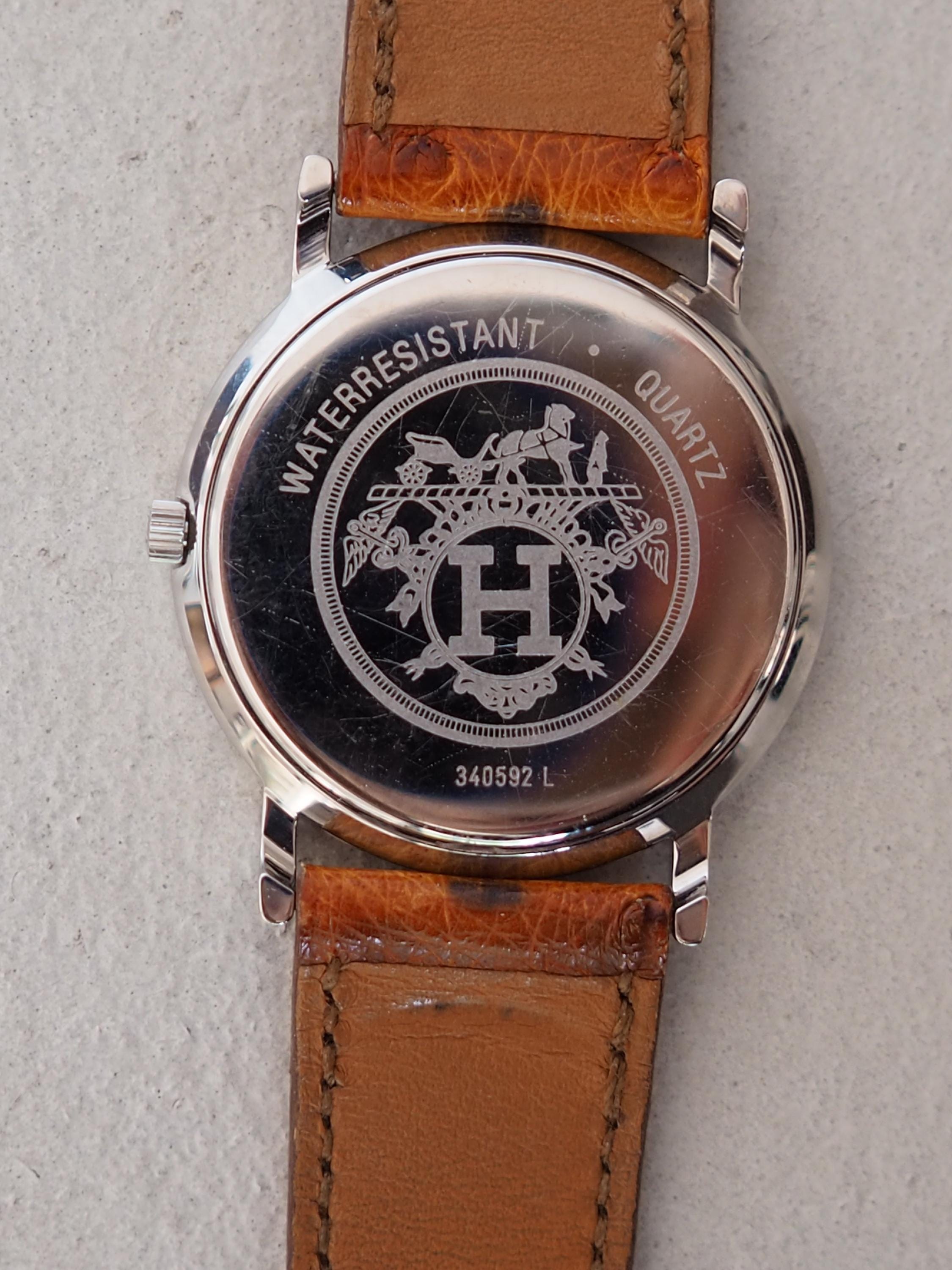 HERMES エルメス セリエ ウォッチ 腕時計 ユニセックス シルバー