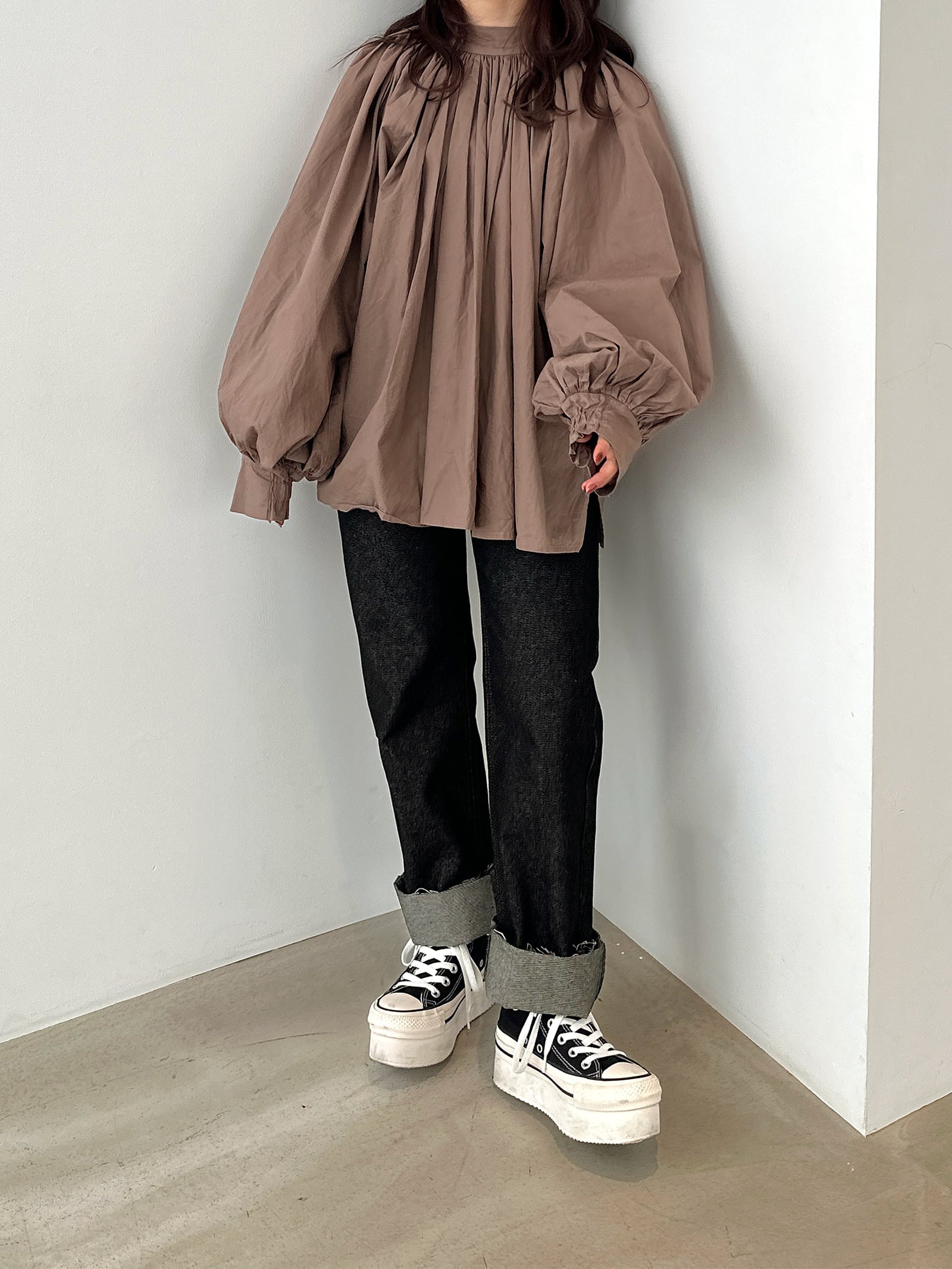 ボリュームギャザーブラウス