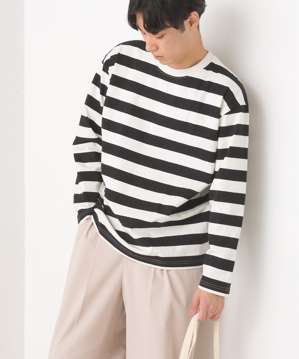 OMNES PURPLE LABEL】メンズ 10番単ボーダー長袖Tシャツ【6124-5481】