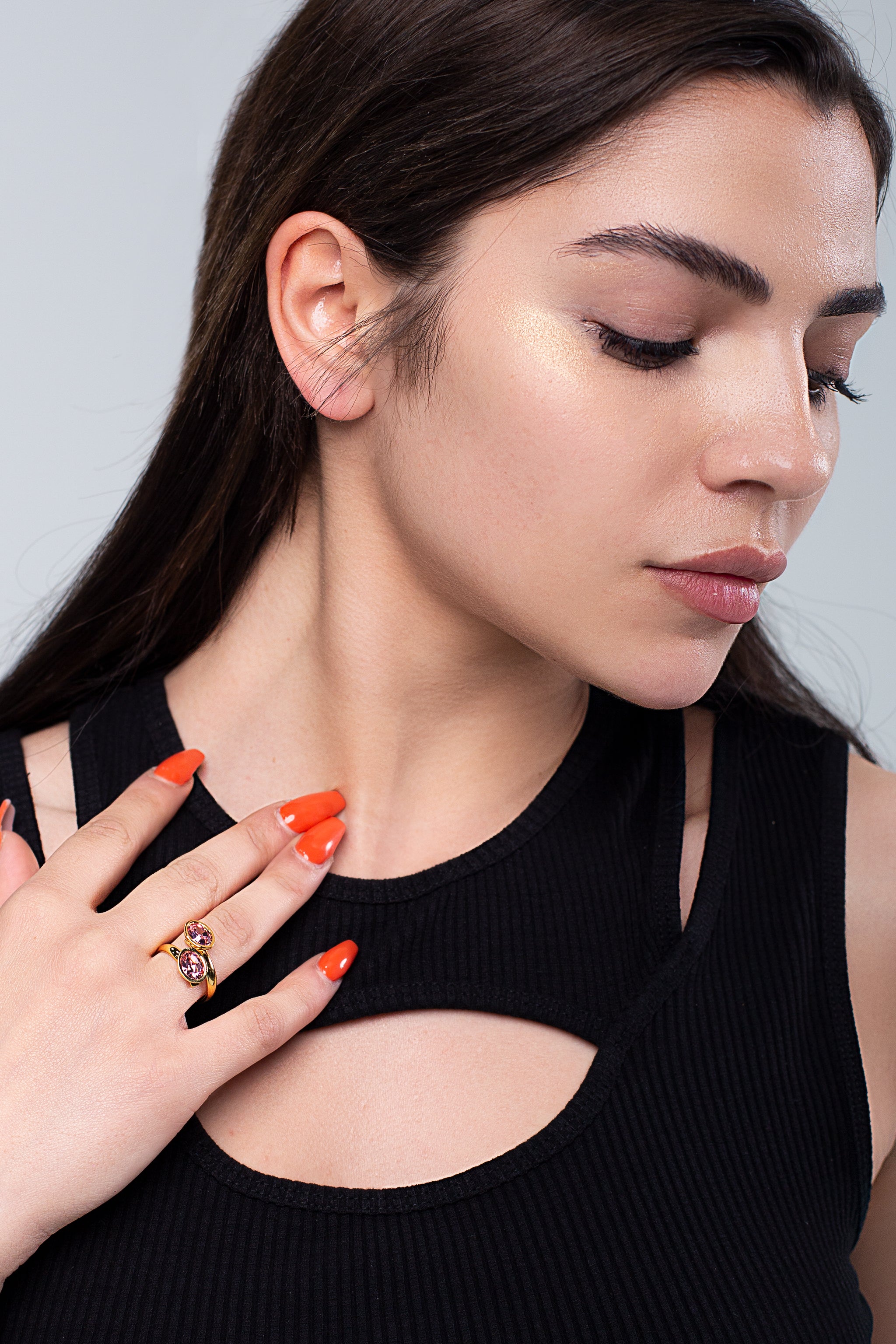 Anillo Doble Oval | Baño de Oro | Rose – Ortiz Espinosa