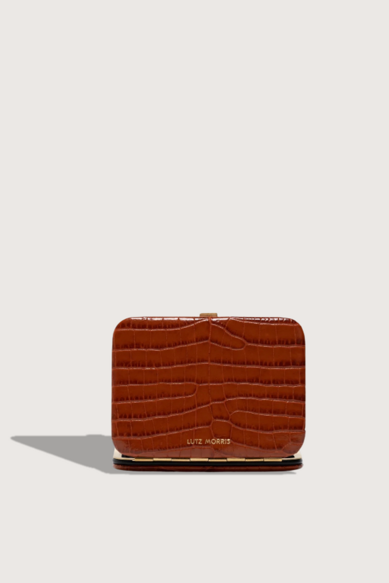 Nolan Card Holder Cognac Croc – Otte New York