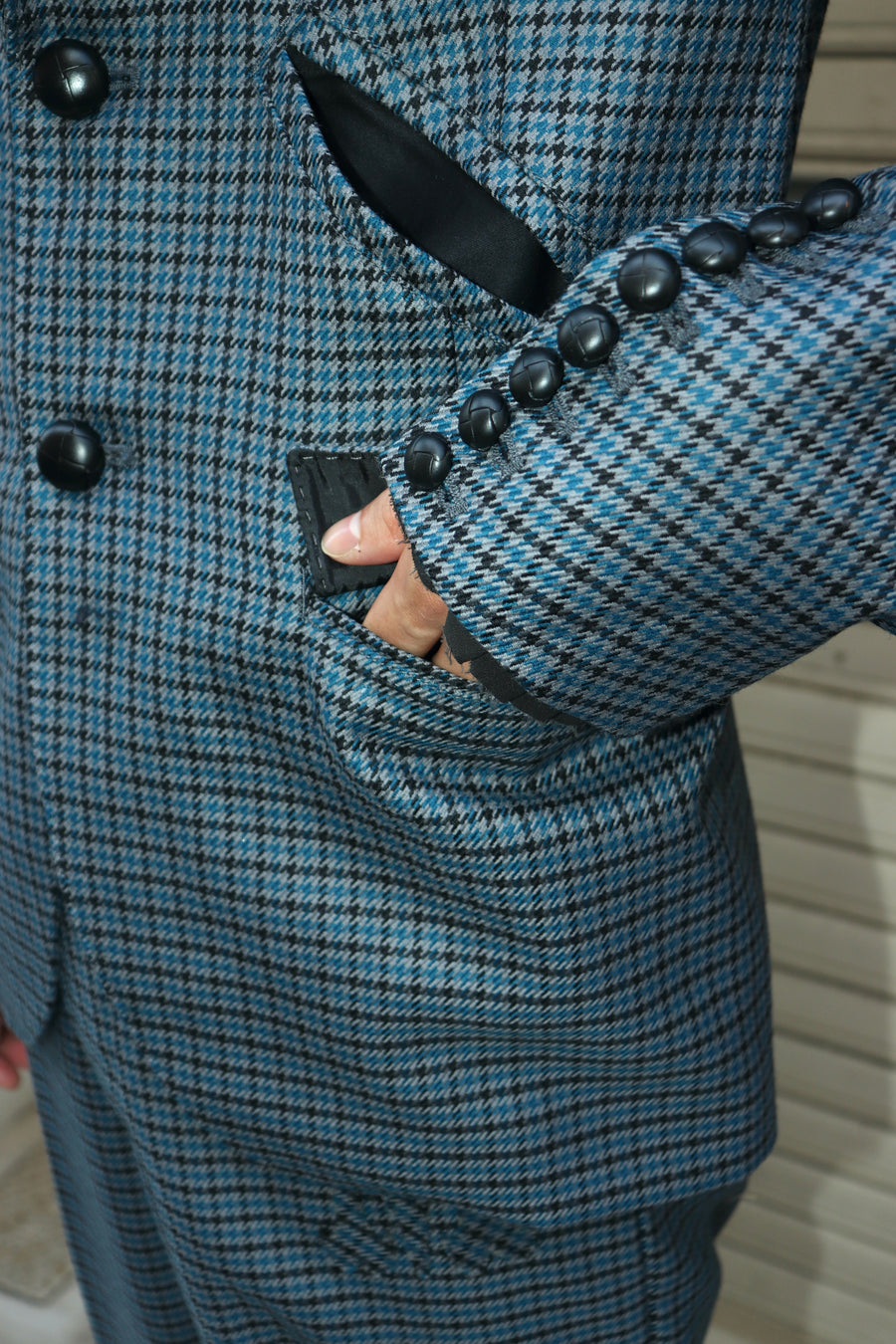 MASU(エムエーエスユー)のVARSITY TAILORED JACKET BLUEの通販