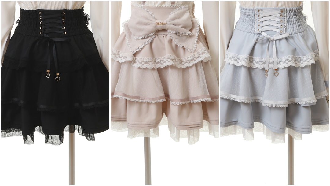 ♡ New Arrival ♡ 店頭発売中 ビッグリボンティアードスカート 433