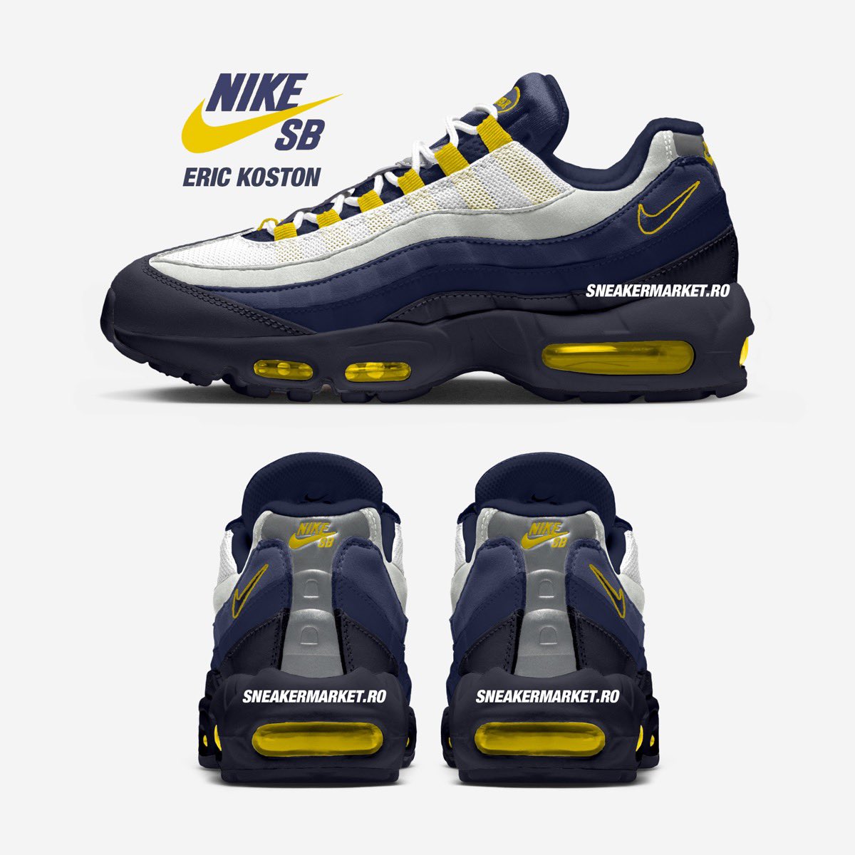 Eric Koston x Nike SB x Air Max 95 “Obsidian and Speed Yellow”が