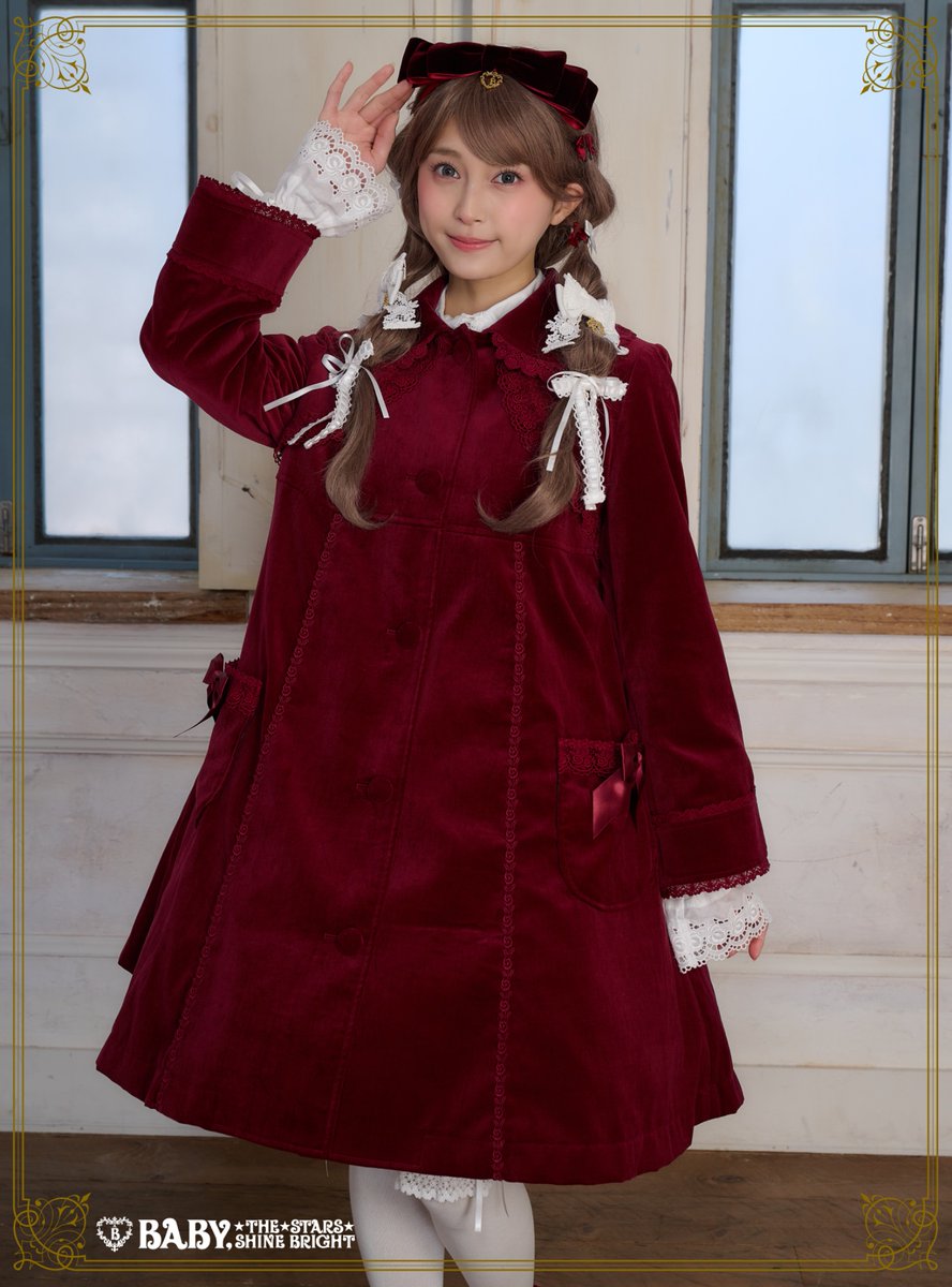 BABY新作情報】別珍小公女コート¥66,000エンジをご紹介♡別珍素材を