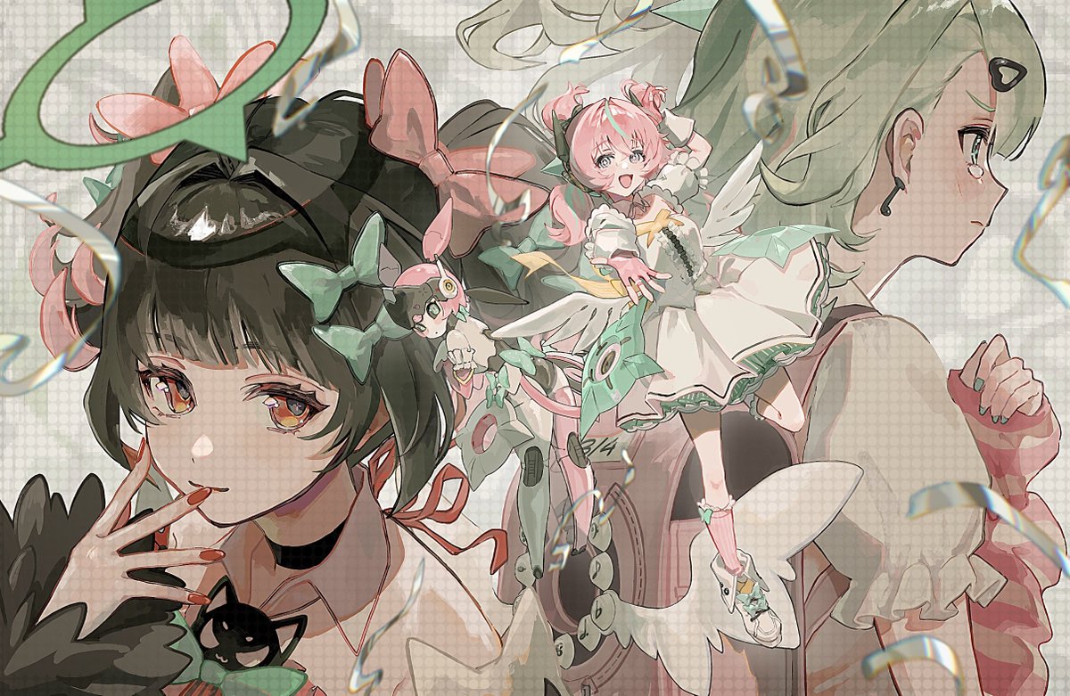 妄想エンジェルの、南宮羽、アリア、千夏を描かせていただきました