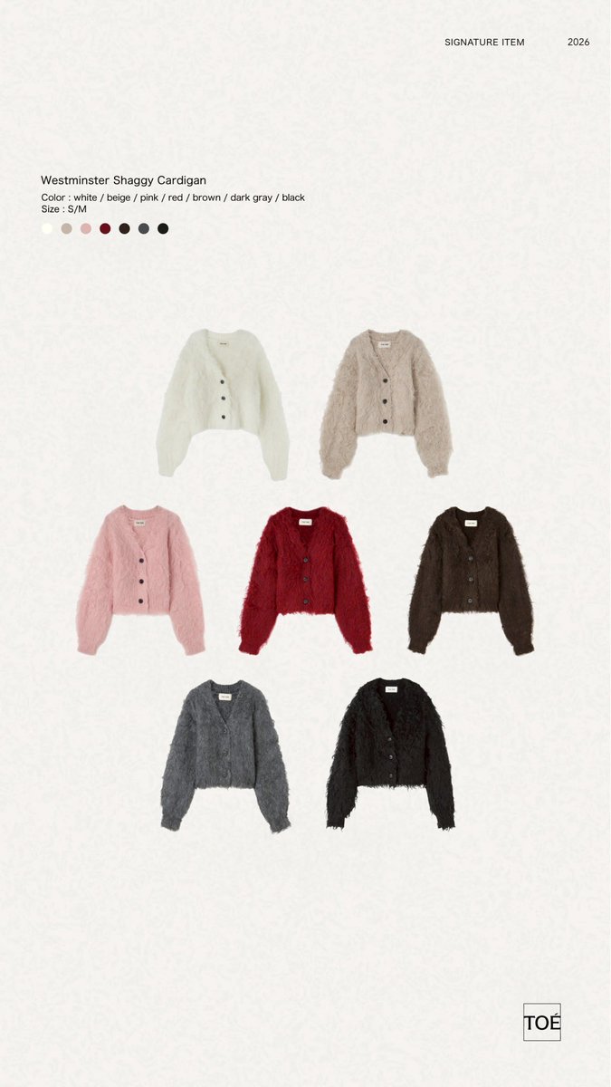 THE TOÉ ・Westminster Shaggy Cardigan #thetoé