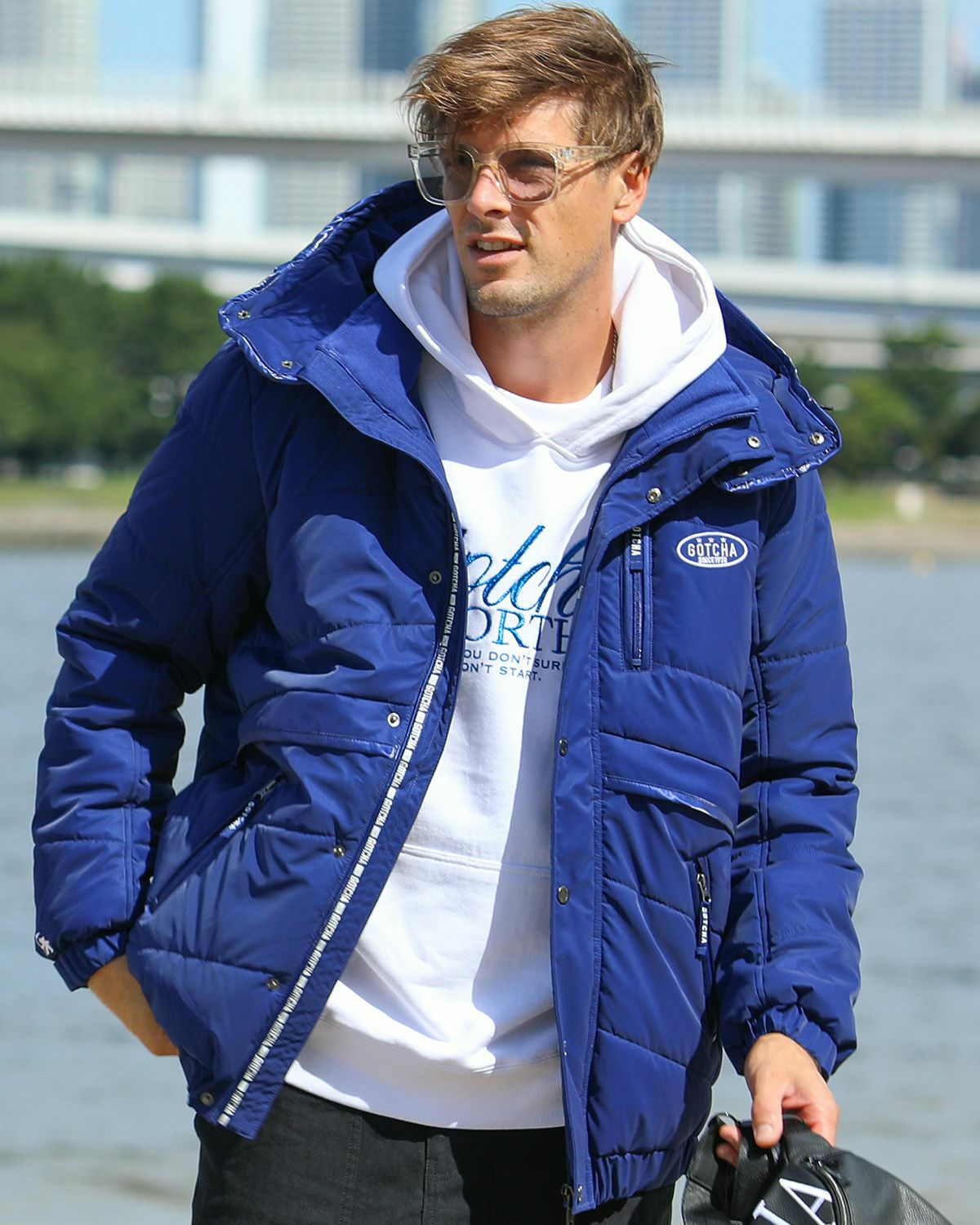 GOTCHA] 防風 ラスターカラー フェイク ダウンジャケット | PEET