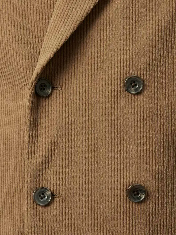 ブラック TRANS CONTINENTS 太畝コーデュロイ セットアップジャケット