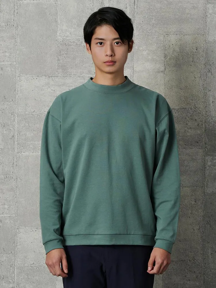 ブラウン ポンチ モックネック ロンT ブラウン/グリーン | P.S.FA公式通販