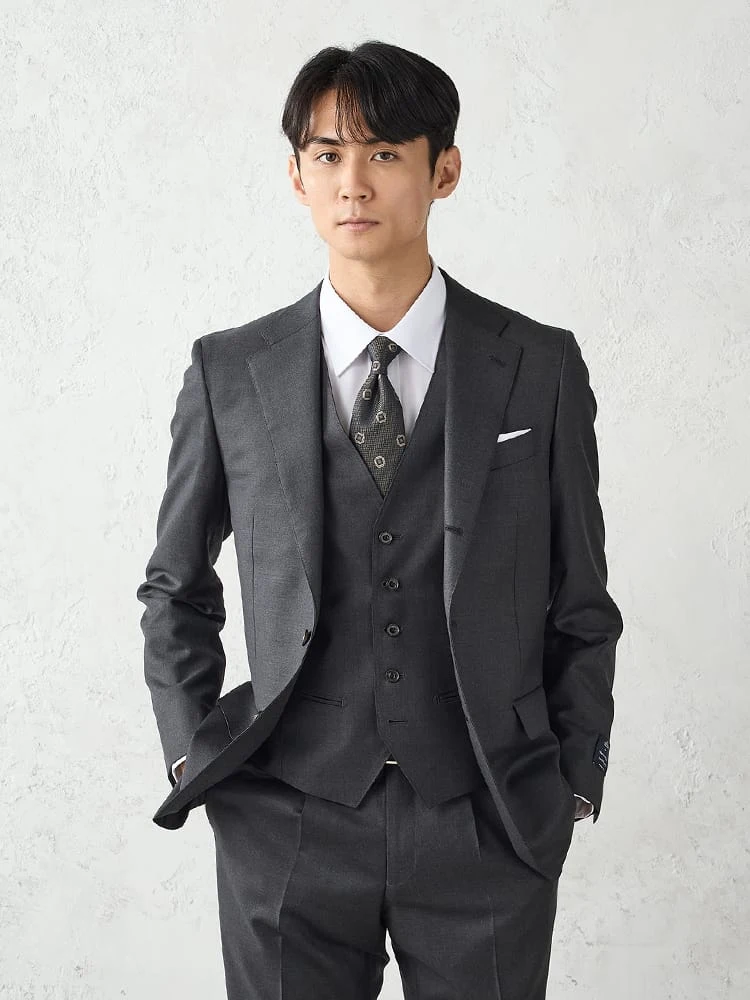 ネイビー 【REDA/Super110'S】TRANS CONTINENTS ウール100