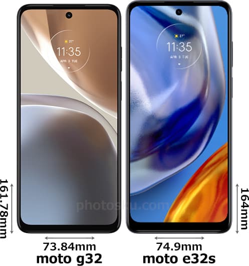 moto g32」と「moto e32s」の違い - フォトスク