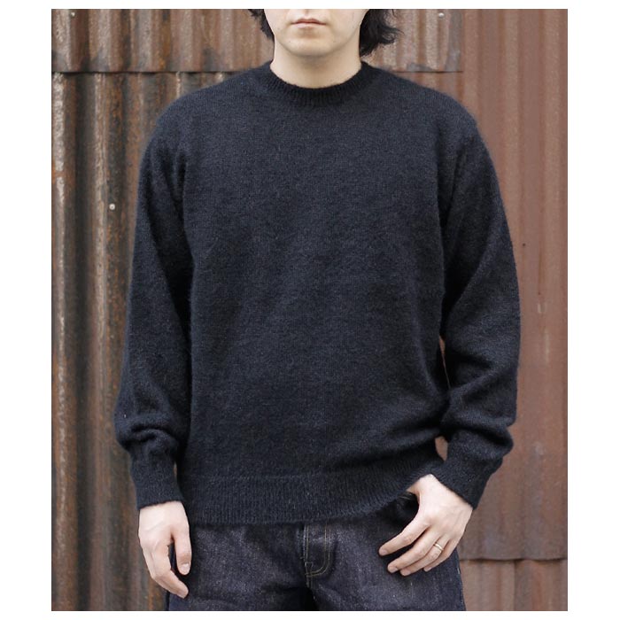 バトナー BATONER ピュアモヘア100％ クルーネック PURE MOHAIR100