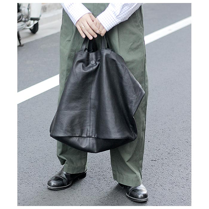 モルフェ Morphee ゴートレザー XXラージ ビッグトート ブラック XXL