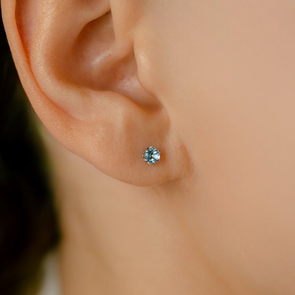 K18 Pt サンタマリア アクアマリン |軟骨ピアス ボディピアス | 16