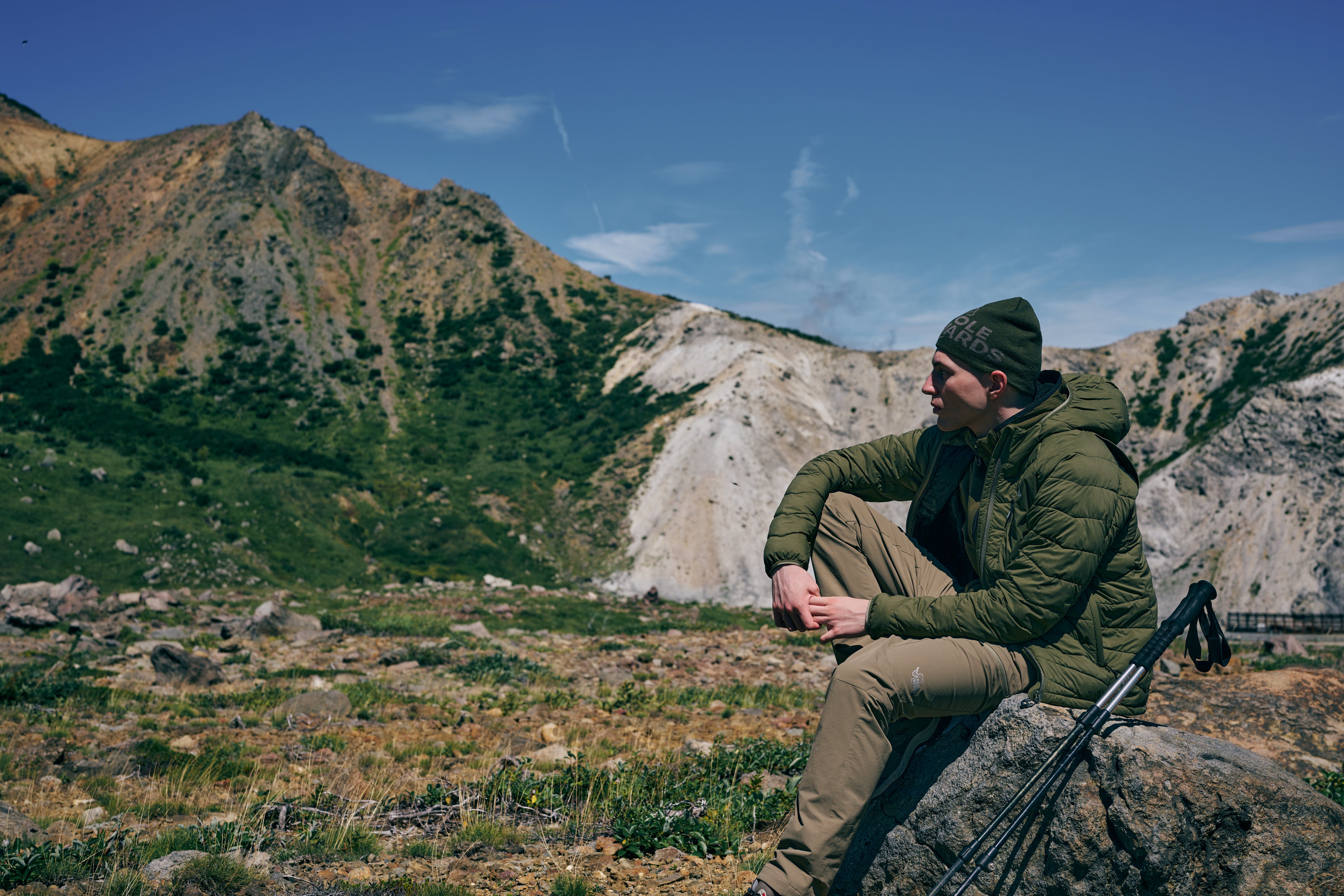 ロゴ ジャガード ビーニー blk - POLEWARDS online store