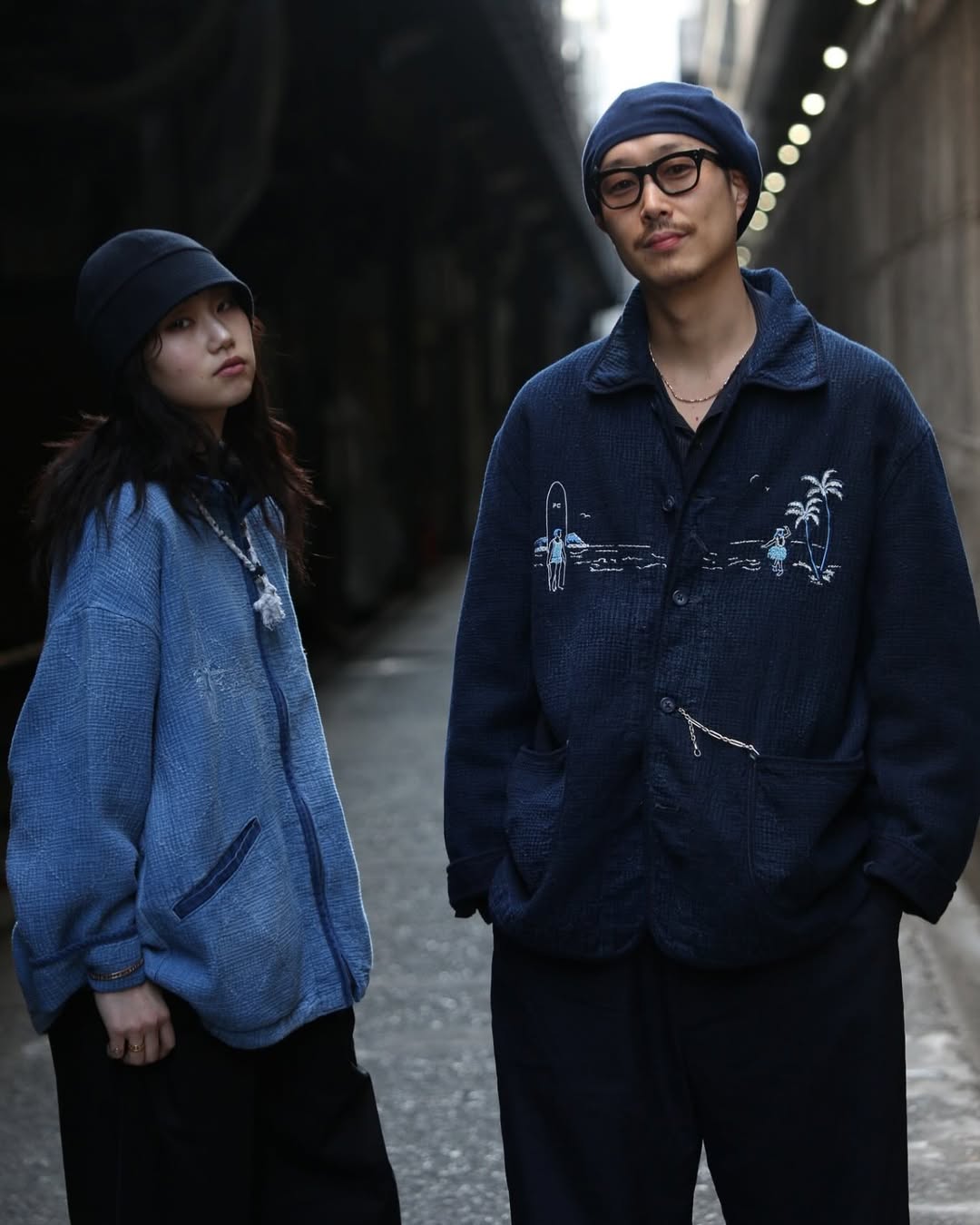 NEW SASHIKO LIGHT OLD HAWAII FRENCH JACKET WATCH CHAIN ITEM