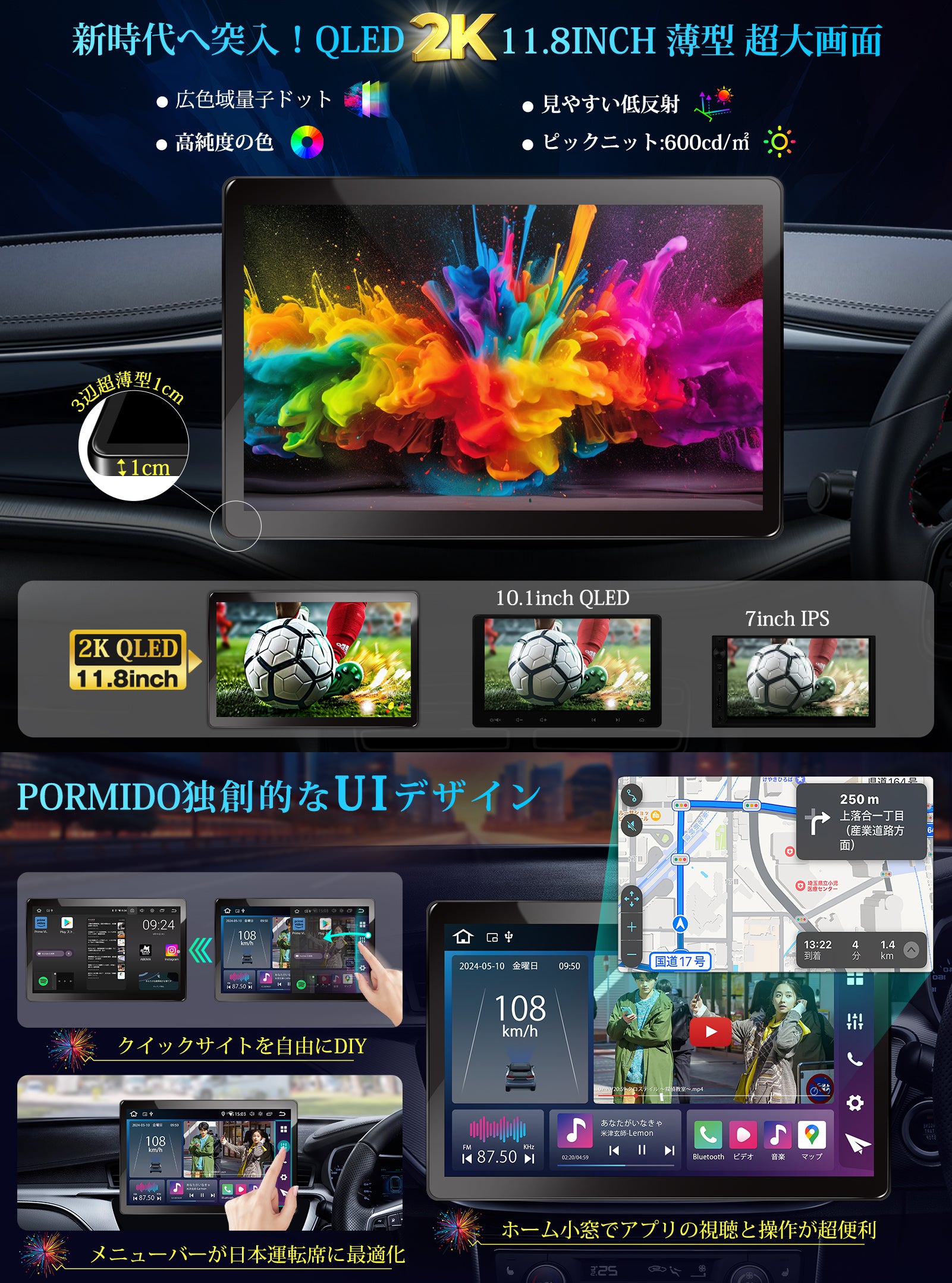 PRA106 Androidカーオーディオ – PORMIDO