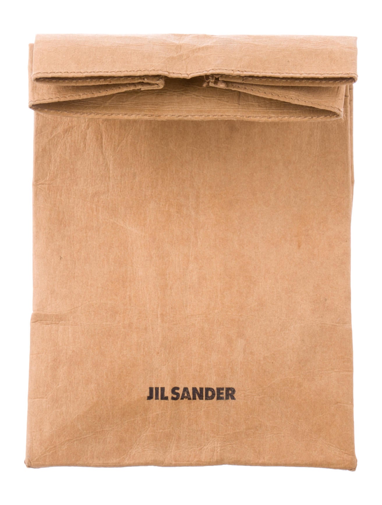 Jil Sander Paper Bag Clutch - Brown Clutches, Handbags - JIL47928