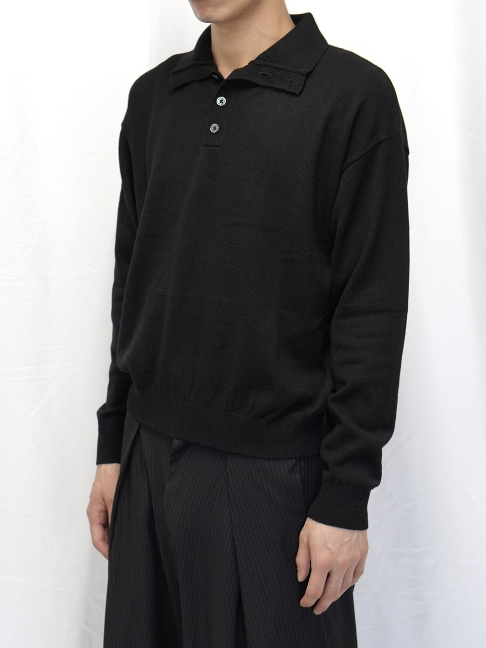 CS】wool touch knit polo / 【シーエス】ウールタッチニットポロ