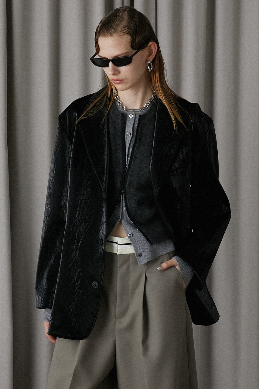 Multi Fabric Faux Leather Jacket - SALE