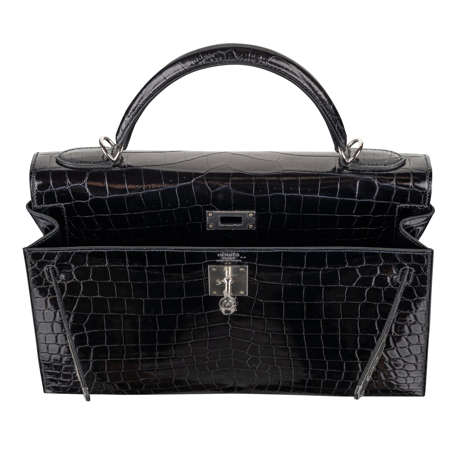 Hermes-32cm-Kelly-Black-Shiny-