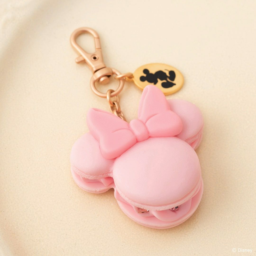 残り1点】ミニーマウス/ストロベリーミルク マカロン バッグチャーム